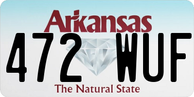AR license plate 472WUF