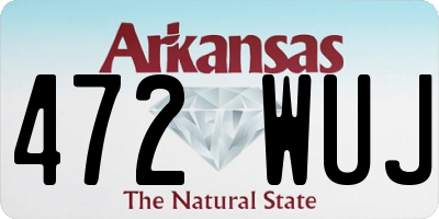 AR license plate 472WUJ
