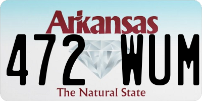 AR license plate 472WUM