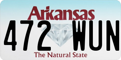 AR license plate 472WUN