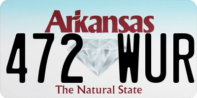 AR license plate 472WUR