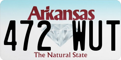 AR license plate 472WUT