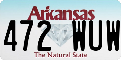 AR license plate 472WUW
