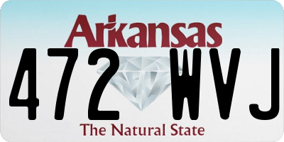 AR license plate 472WVJ