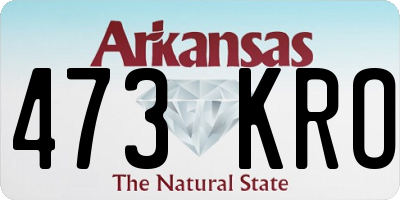AR license plate 473KRO