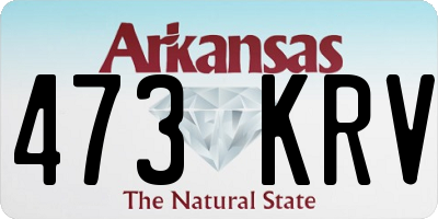 AR license plate 473KRV