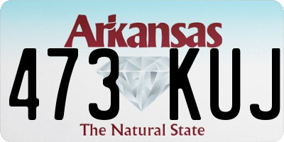 AR license plate 473KUJ