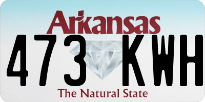 AR license plate 473KWH