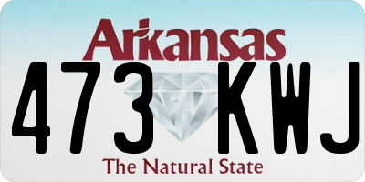AR license plate 473KWJ