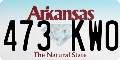AR license plate 473KWO