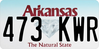 AR license plate 473KWR