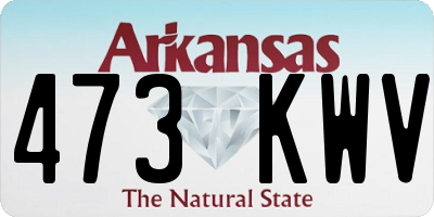 AR license plate 473KWV