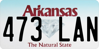AR license plate 473LAN