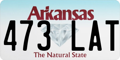AR license plate 473LAT