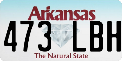 AR license plate 473LBH