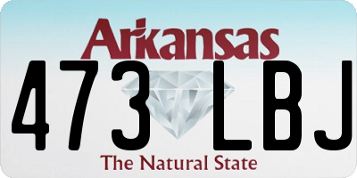 AR license plate 473LBJ