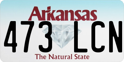 AR license plate 473LCN
