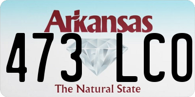 AR license plate 473LCO