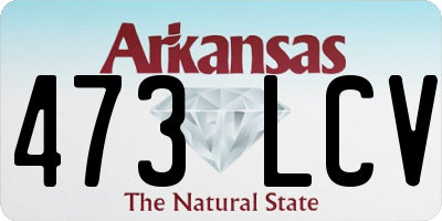 AR license plate 473LCV