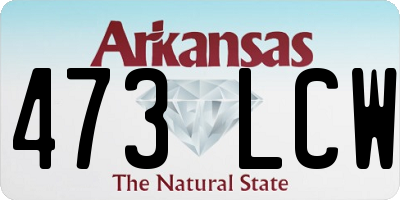 AR license plate 473LCW