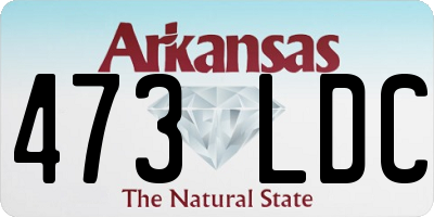 AR license plate 473LDC