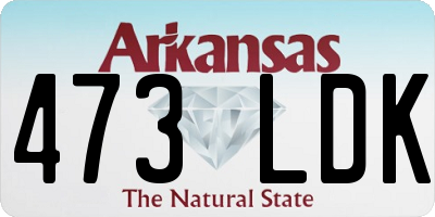 AR license plate 473LDK