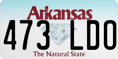 AR license plate 473LDO