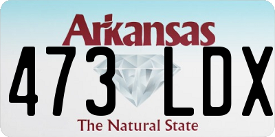 AR license plate 473LDX