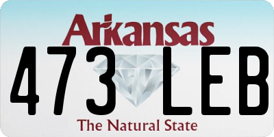 AR license plate 473LEB
