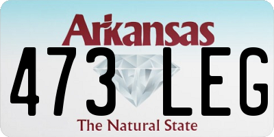 AR license plate 473LEG