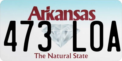 AR license plate 473LOA