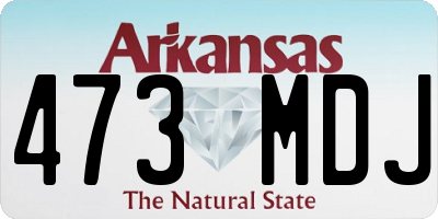 AR license plate 473MDJ