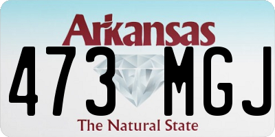 AR license plate 473MGJ