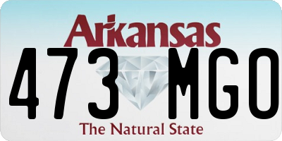AR license plate 473MGO