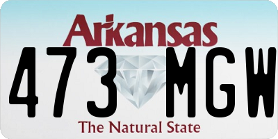 AR license plate 473MGW