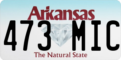 AR license plate 473MIC