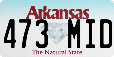 AR license plate 473MID