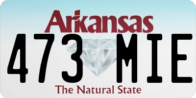 AR license plate 473MIE