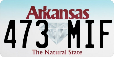 AR license plate 473MIF