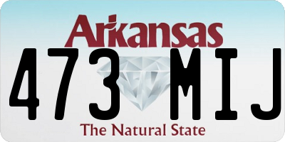 AR license plate 473MIJ
