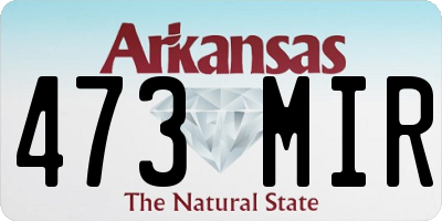 AR license plate 473MIR