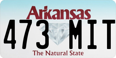 AR license plate 473MIT
