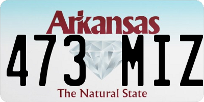 AR license plate 473MIZ