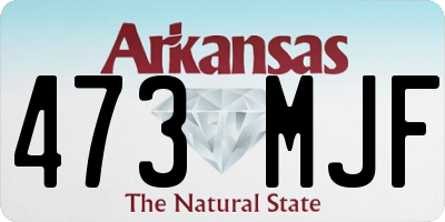 AR license plate 473MJF