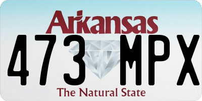 AR license plate 473MPX