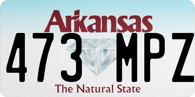 AR license plate 473MPZ