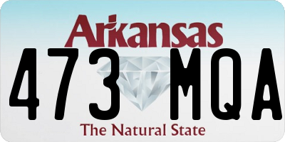 AR license plate 473MQA