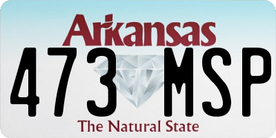 AR license plate 473MSP