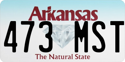 AR license plate 473MST