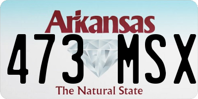 AR license plate 473MSX